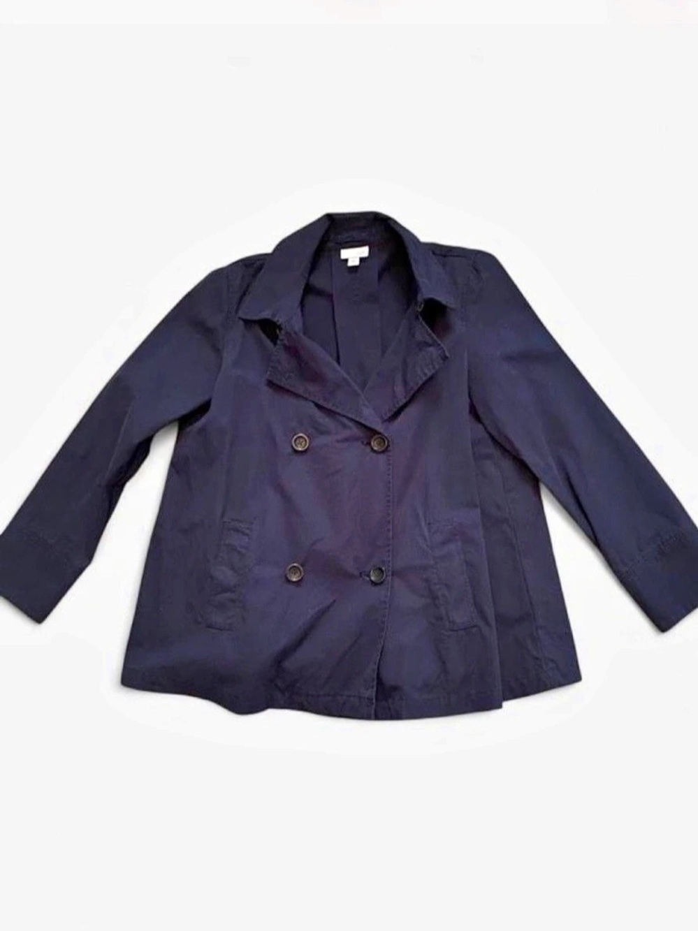 J.Jill Women's Double-Breasted Jacket in Blue